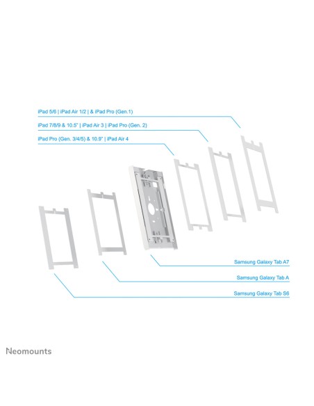 Support pour téléphone portable ou tablette Neomounts WL15-650WH1 Blanc