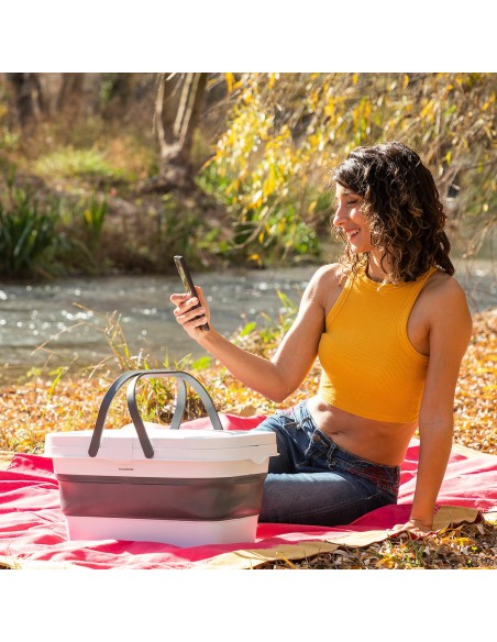 Panier de Pique-nique Pliable avec Couvercle-table Pickning InnovaGoods