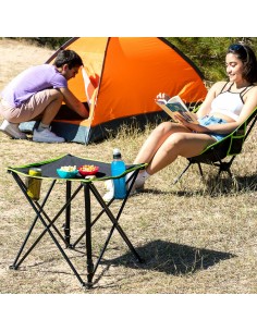 Table de Camping Pliable en Tissu avec Housse Cafolby InnovaGoods