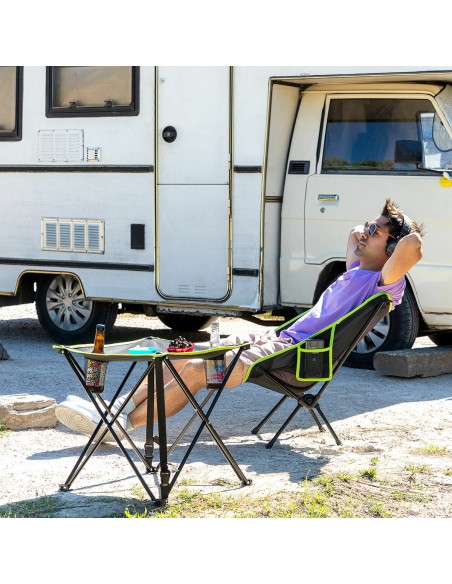 Table de Camping Pliable en Tissu avec Housse Cafolby InnovaGoods