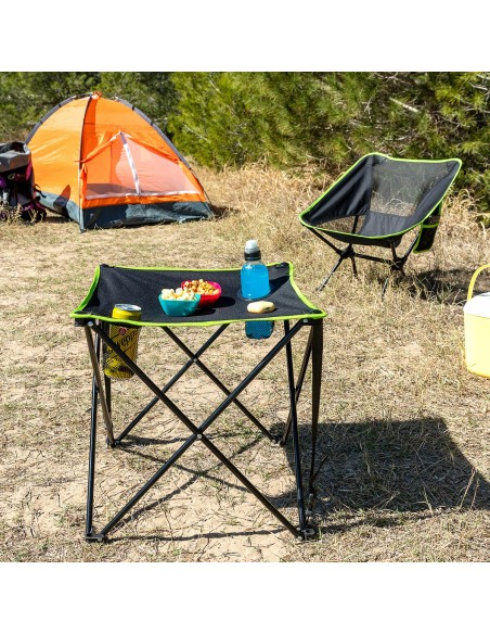 Table de Camping Pliable en Tissu avec Housse Cafolby InnovaGoods