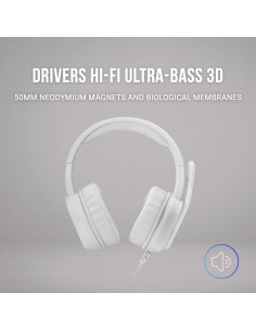 Casque avec Microphone Gaming Mars Gaming MH320W LED RGB Stéréo Gris 2