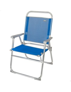 Chaise de Plage Aktive Gomera Bleu 48 x 88 x 50 cm Aluminium Pliable (4 Unités) 2
