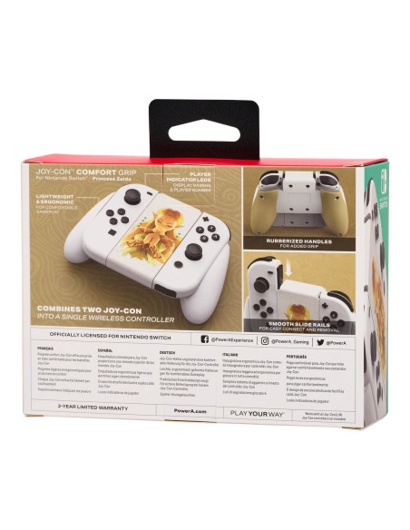 Contrôle des jeux Powera NSAC0059-01 Nintendo Switch Blanc/Or