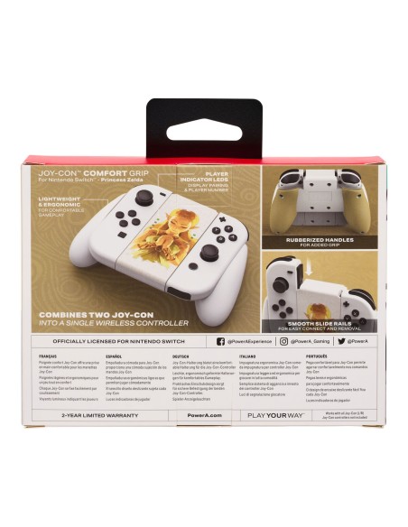 Contrôle des jeux Powera NSAC0059-01 Nintendo Switch Blanc/Or