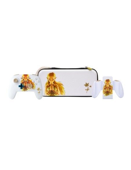 Contrôle des jeux Powera NSAC0059-01 Nintendo Switch Blanc/Or