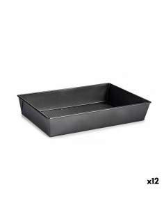Moule rectangulaire Kinvara CK31470 Gris foncé Métal Acier au carbone 24 x 6,5 x 36,5 cm (12 Unités)