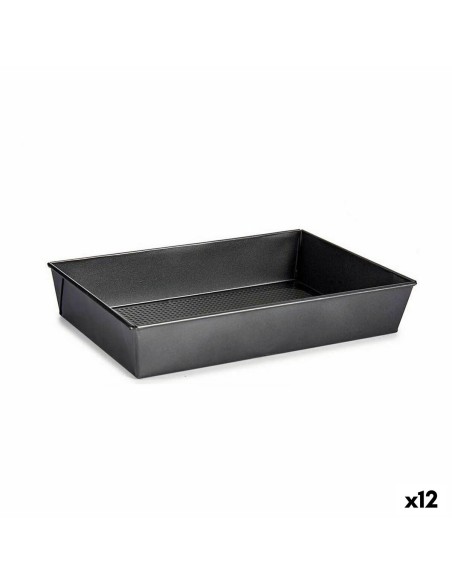 Moule rectangulaire Kinvara CK31470 Gris foncé Métal Acier au carbone 24 x 6,5 x 36,5 cm (12 Unités)