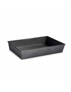 Moule rectangulaire Kinvara CK31470 Gris foncé Métal Acier au carbone 24 x 6,5 x 36,5 cm (12 Unités) 2