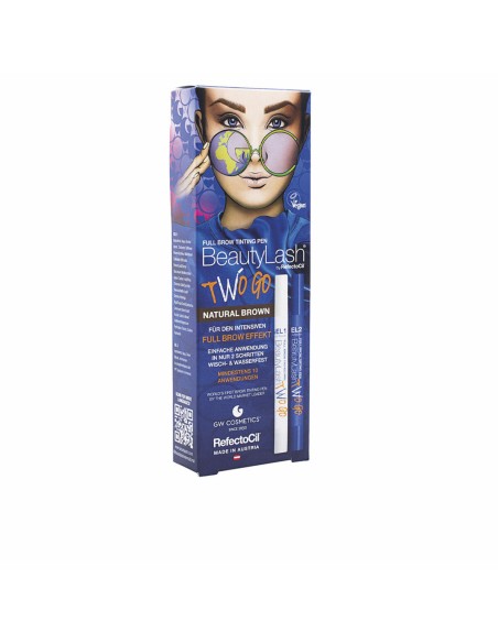Teinture pour Cils RefectoCil BeautyLash Two Go Natural Brown 2 Pièces