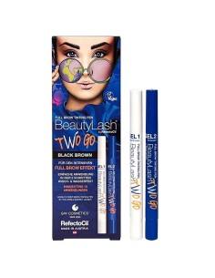 Teinture pour Cils RefectoCil BeautyLash Two Go Black Brown 2 Pièces 2