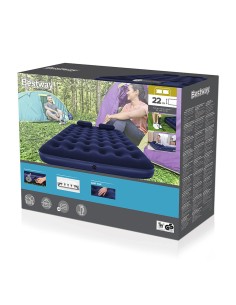 Bestway Colchon Double avec Gonfleur et Oreillers 203x152x22 cm Gonflable et Camping 67374 2