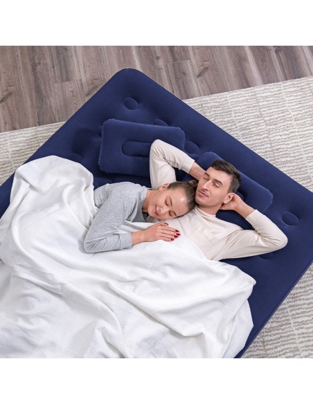 Bestway Colchon Double avec Gonfleur et Oreillers 203x152x22 cm Gonflable et Camping 67374