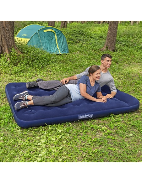 Bestway Matelas Double avec Gonfleur à Pied 191x137x28 cm Gonflable et Camping 67225