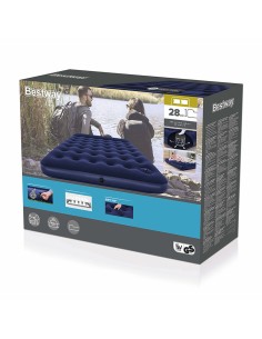 Bestway Matelas Gonflable Double avec Gonfleur À Pied 203x152x28 cm Camping 67226 2