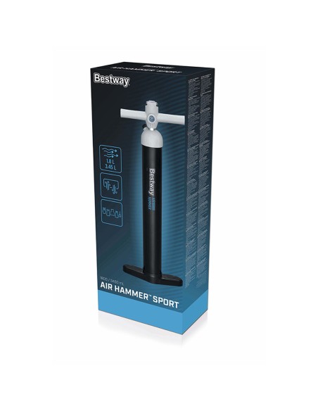 Bestway Sport Pompe à main 25x10,5x65 cm Gonflable et Camping 62227