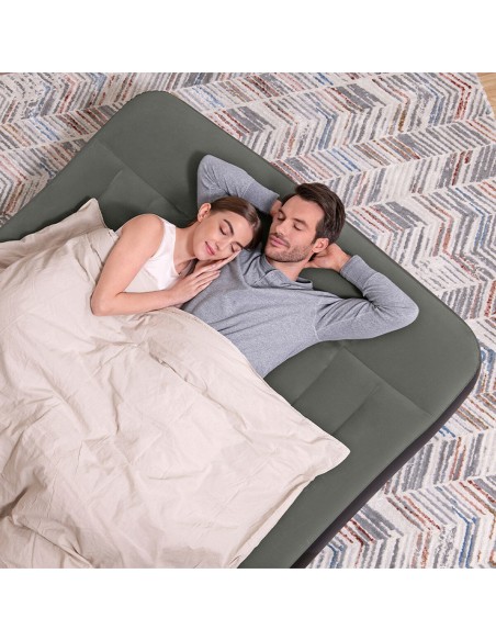 Bestway Matelas Double avec Gonfleur Intégré à Piles 203x152x30 cm Gonflable et Camping 67930