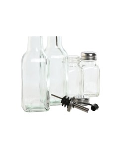 Set de pansement Home ESPRIT Transparent Métal Verre 300 ml 22,5 x 6 x 23 cm 2