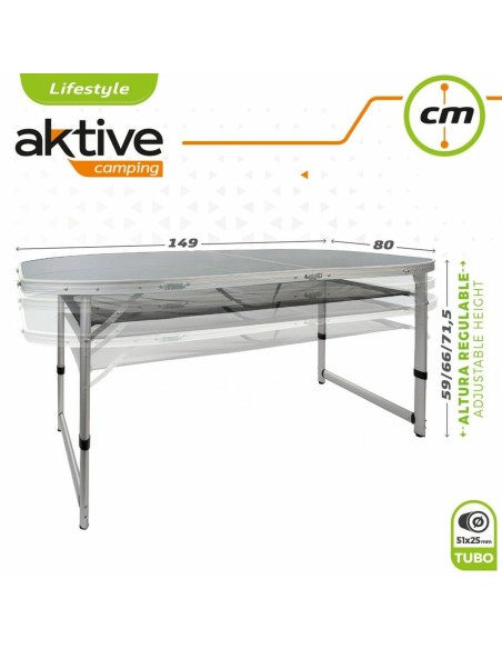 Table Piable Aktive 149 x 80 x 59 cm De Camping