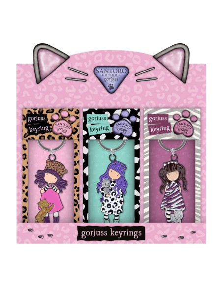 Porte-clés Gorjuss Purrrrrfect love 12 Pièces