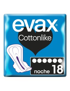 Compresses avec Ailes pour la Nuit Evax COTTONLIKE (9 uds)