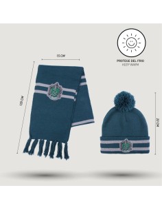 Bonne et écharpe Harry Potter Dark Green 2