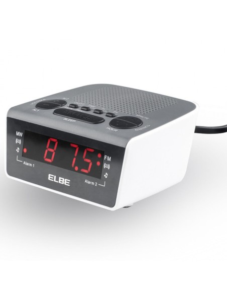 Radio-réveil ELBE CR-932 AM/FM Blanc