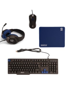 Pack Gaming Sparco SPGAMEKITESP Espagnol Qwerty