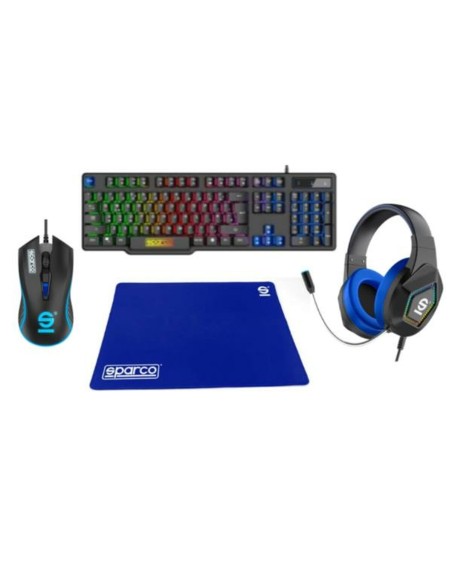 Pack Gaming Sparco SPGAMEKITESP Espagnol Qwerty