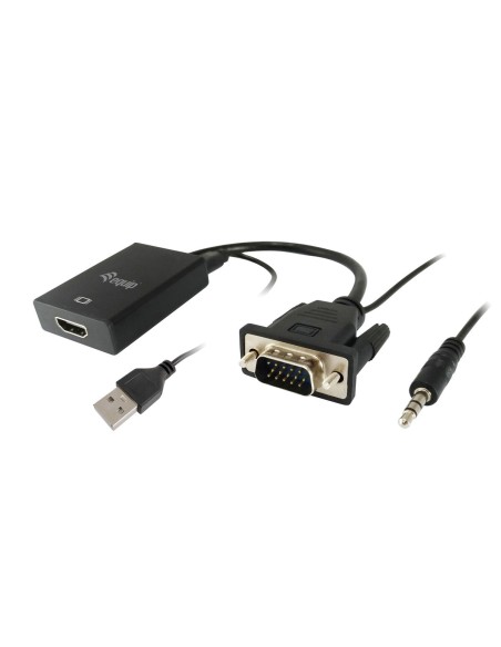 Adaptateur VGA vers HDMI avec Audio Equip 119038 Noir