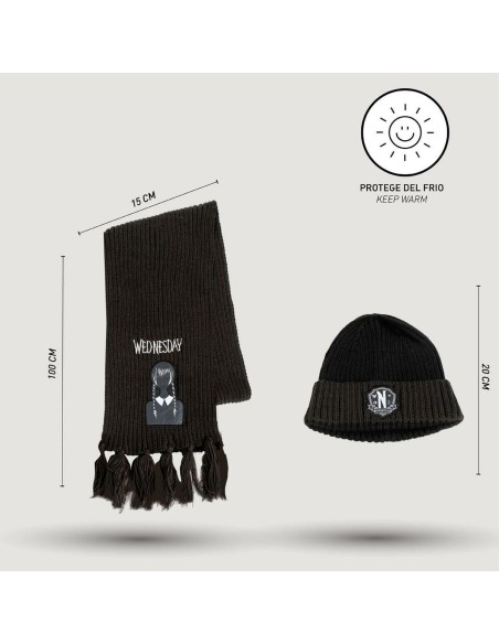 Bonnet et gants Wednesday