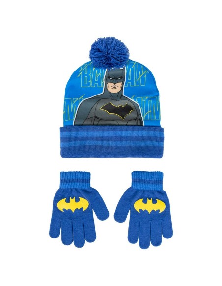 Bonnet et gants Batman Bleu