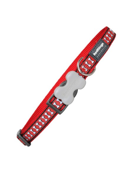Collier pour Chien Red Dingo Os Réfléchissant Rouge (2 x 31-47 cm)