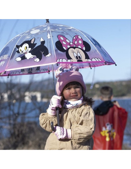 Bonnet et gants Minnie Mouse Rose clair 2 Pièces