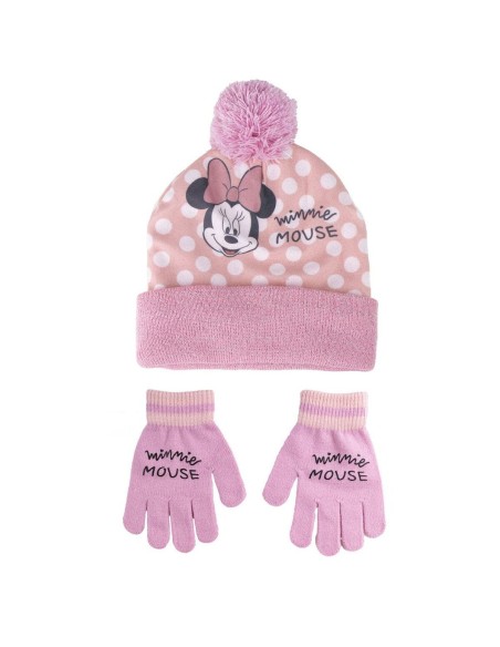 Bonnet et gants Minnie Mouse Rose clair 2 Pièces