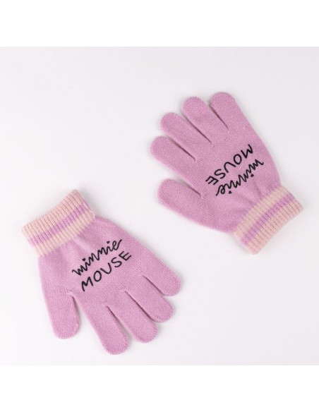 Bonnet et gants Minnie Mouse Rose clair 2 Pièces