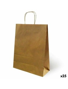 Sacs Fama Marron Avec des poignées 125 g/m² 21 x 11 x 29 cm (25 Unités)
