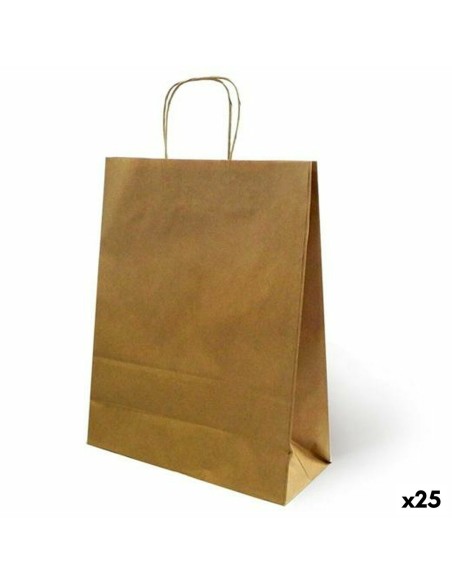 Sacs Fama Marron Papier Avec des poignées 15 x 8 x 21 cm 25 Unités