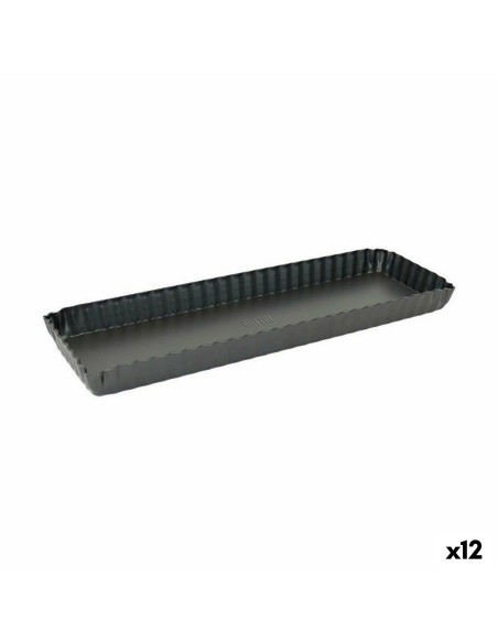 Moule amovible Quttin Noir Acier au carbone 35 x 11 x 2,6 cm (12 Unités)
