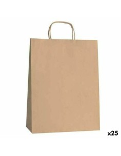 Sac en papier Fama Marron Avec des poignées 125 g/m² 26 x 10 x 35 cm (25 Unités)