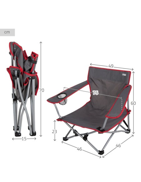 Chaise de camping pliante Aktive (4 Unités)