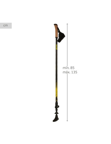 Bâton Trekking Aktive 4,5 x 135 x 3 cm (2 Unités)
