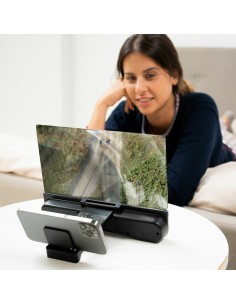 Amplificateur d’Écran pour Téléphone Portable avec Haut-parleur Rechargeable Screenier InnovaGoods