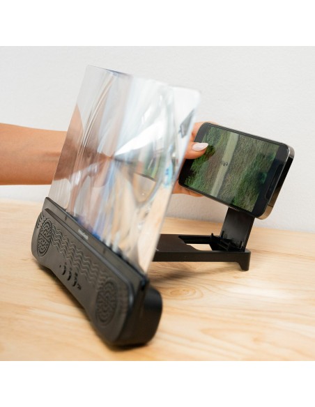 Amplificateur d’Écran pour Téléphone Portable avec Haut-parleur Rechargeable Screenier InnovaGoods