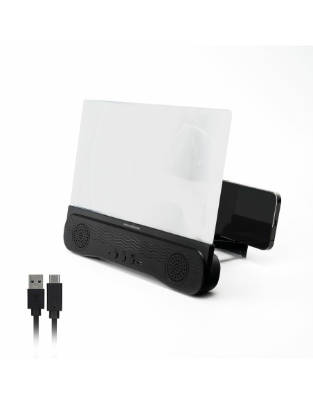 Amplificateur d’Écran pour Téléphone Portable avec Haut-parleur Rechargeable Screenier InnovaGoods