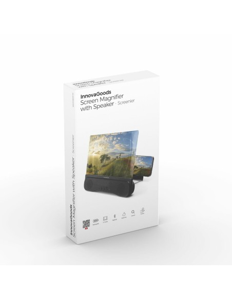 Amplificateur d’Écran pour Téléphone Portable avec Haut-parleur Rechargeable Screenier InnovaGoods
