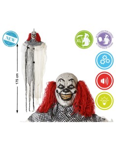 Décoration d'Halloween Clown 175 cm 2