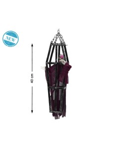 Décoration d'Halloween Squelette 40 x 13 cm Cage 2