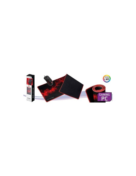 Souris et Tapis de Souris Gaming Blackfire BFX150 LED Noir