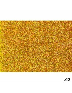 Papier Fama Doré 20 x 30 cm Paillettes (10 Unités)